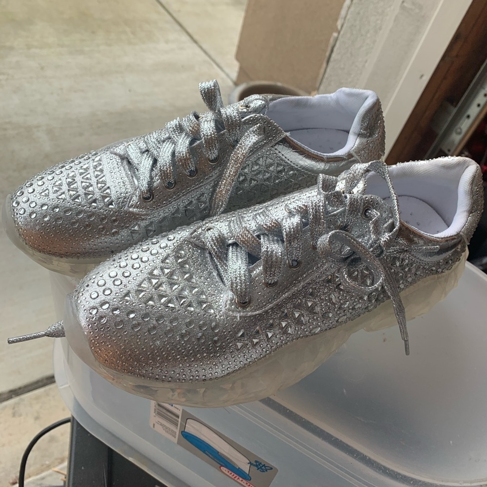 Silver sneakers